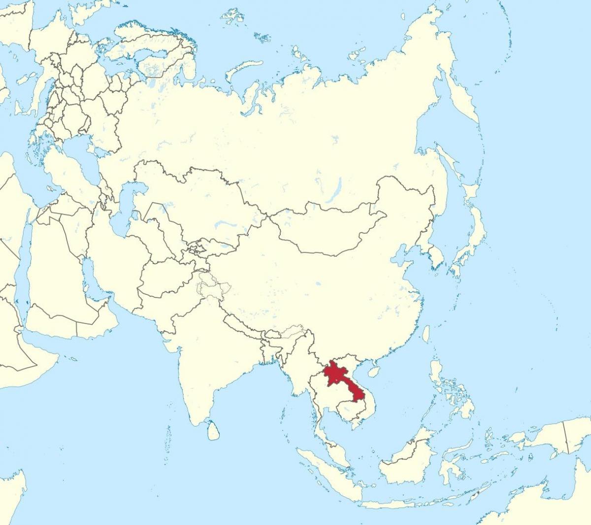 Karte von laos in Asien