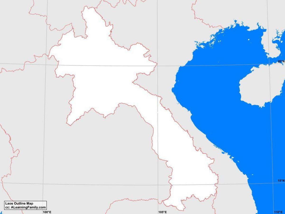 Karte von laos Umriss