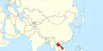 Karte von laos in Asien