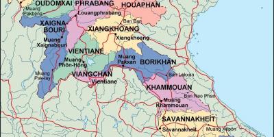 Laos politische Karte