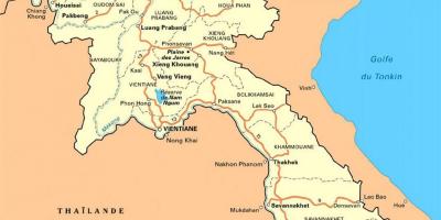 Detaillierte Karte von laos