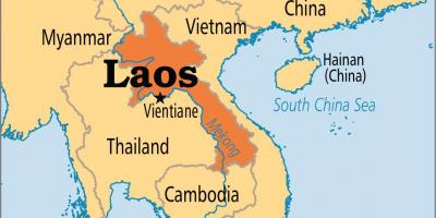 Laos-Land in der Weltkarte