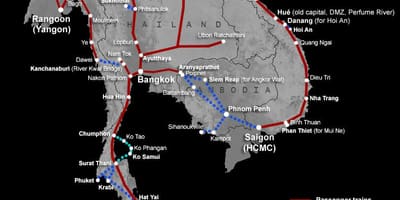 Laos-Bahn Karte