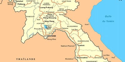 Karte des südlichen laos