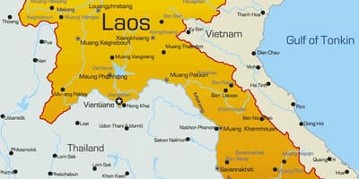 Karte von sepon laos